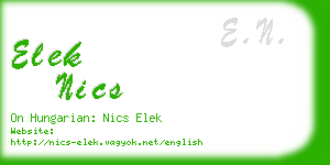 elek nics business card